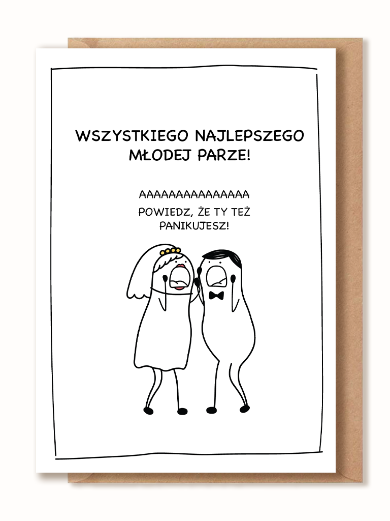 Kartka z okazji ślubu - WSZYSTKIEGO NAJLEPSZEGO MŁODEJ PARZE! (dramatic version)
