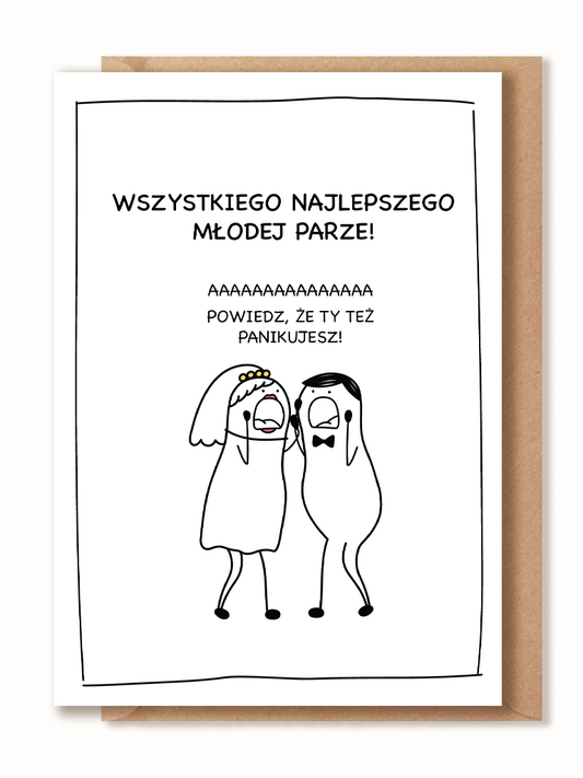 Kartka z okazji ślubu - WSZYSTKIEGO NAJLEPSZEGO MŁODEJ PARZE! (dramatic version)