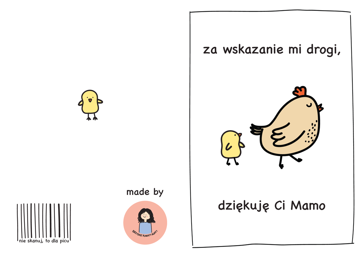 Kartka dla Mamy - Za wskazanie mi drogi, dziękuję Ci Mamo