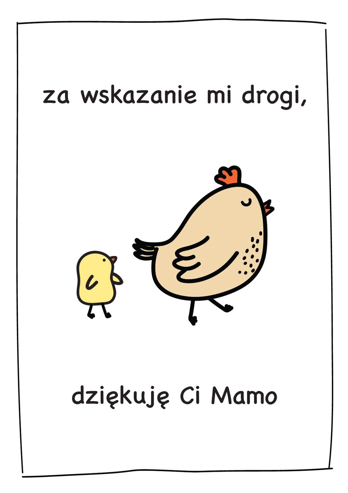 Kartka dla Mamy - Za wskazanie mi drogi, dziękuję Ci Mamo