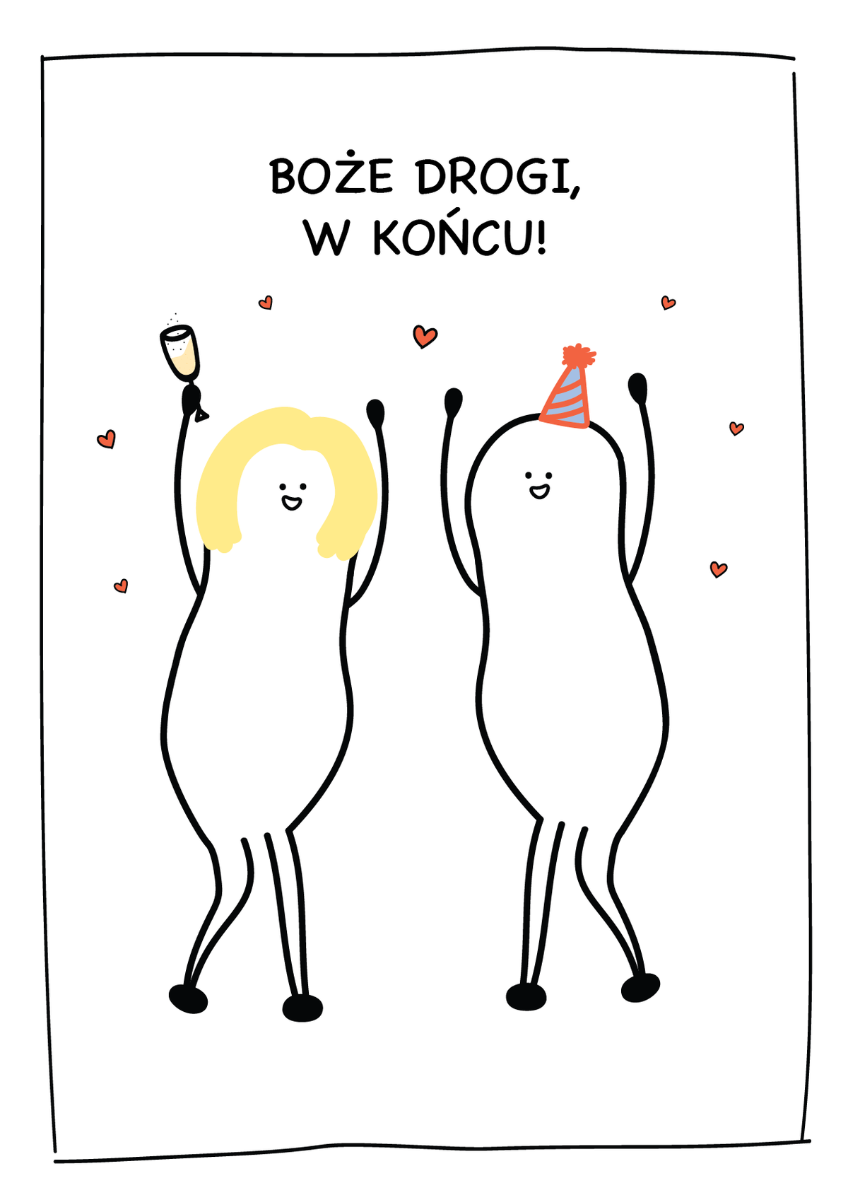 Kartka z okazji ślubu - BOŻE DROGI, W KOŃCU!