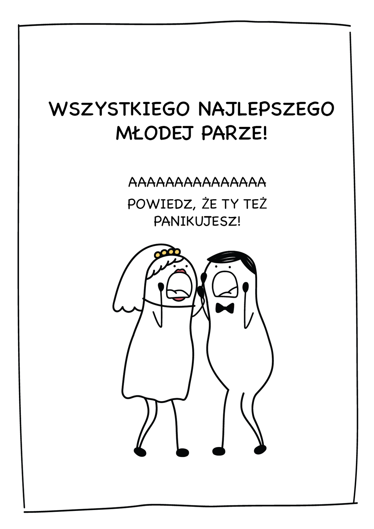 Kartka z okazji ślubu - WSZYSTKIEGO NAJLEPSZEGO MŁODEJ PARZE! (dramatic version)