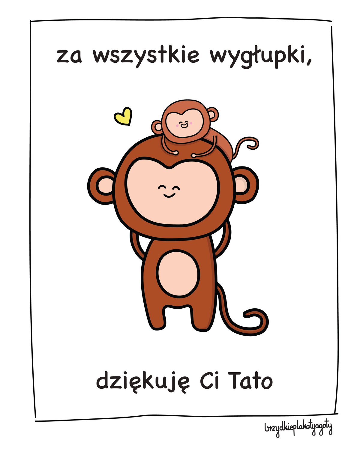 Kartka dla Taty - Za wszystkie wygłupki, dziękuję Ci Tato