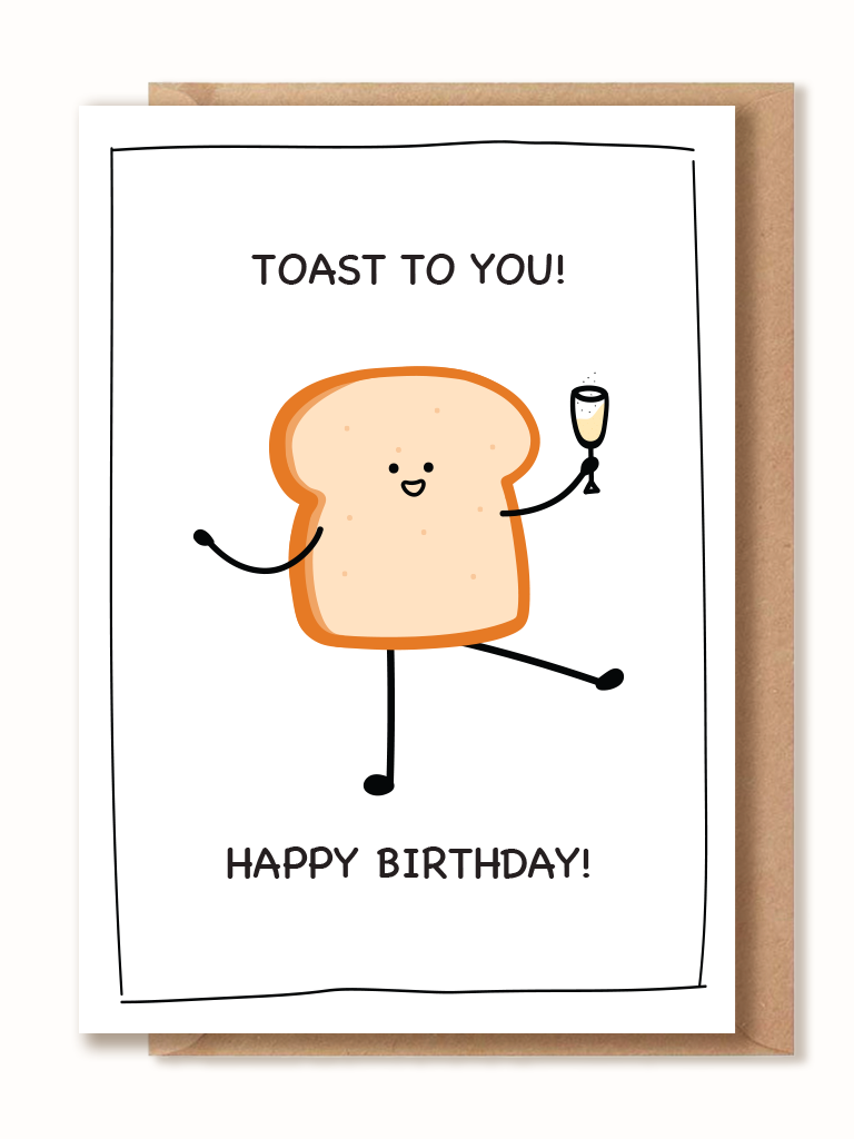 Kartka urodzinowa - TOAST TO YOU! HAPPY BIRTHDAY!