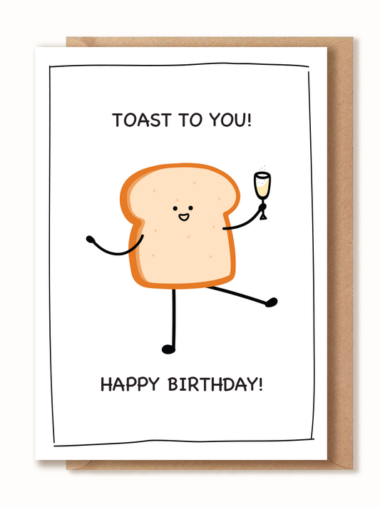Kartka urodzinowa - TOAST TO YOU! HAPPY BIRTHDAY!