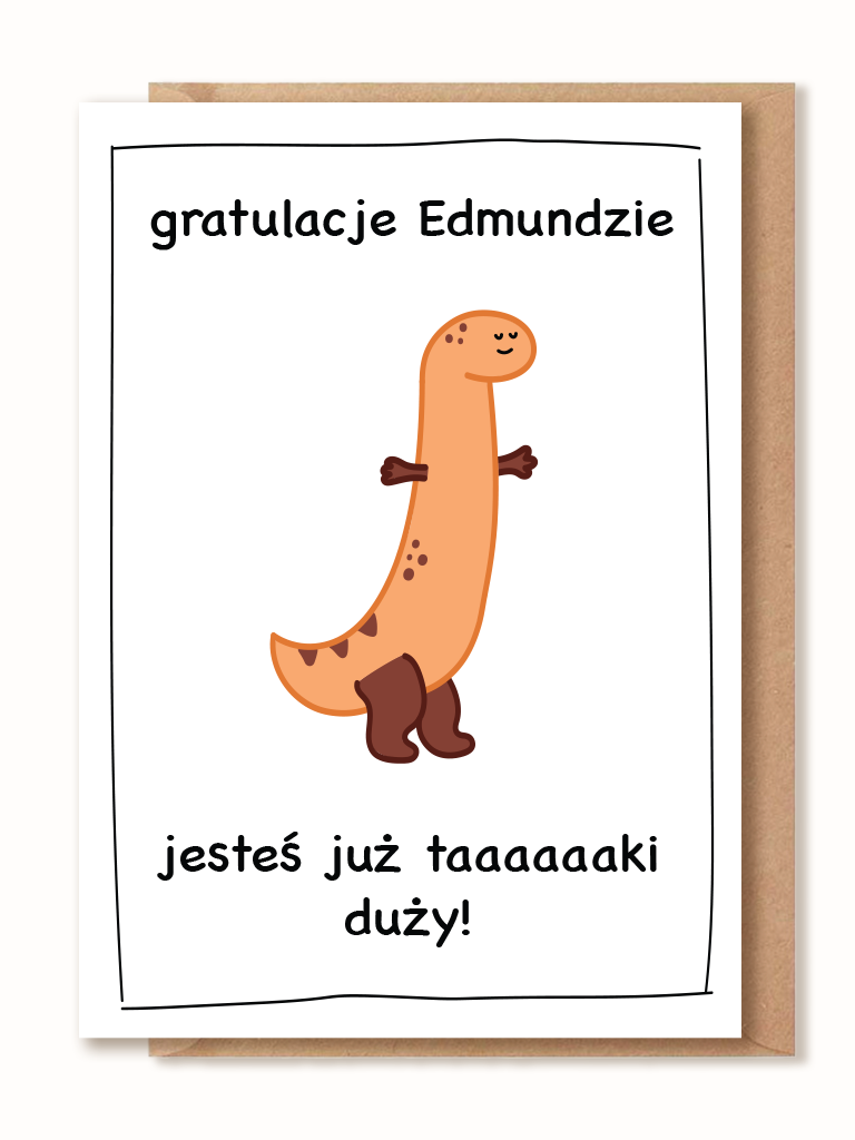 Kartka urodzinowa - gratulacje! jesteś już taaaaaaki duży!
